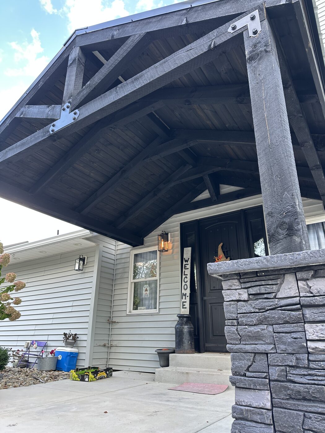 Timber & Stone Portico